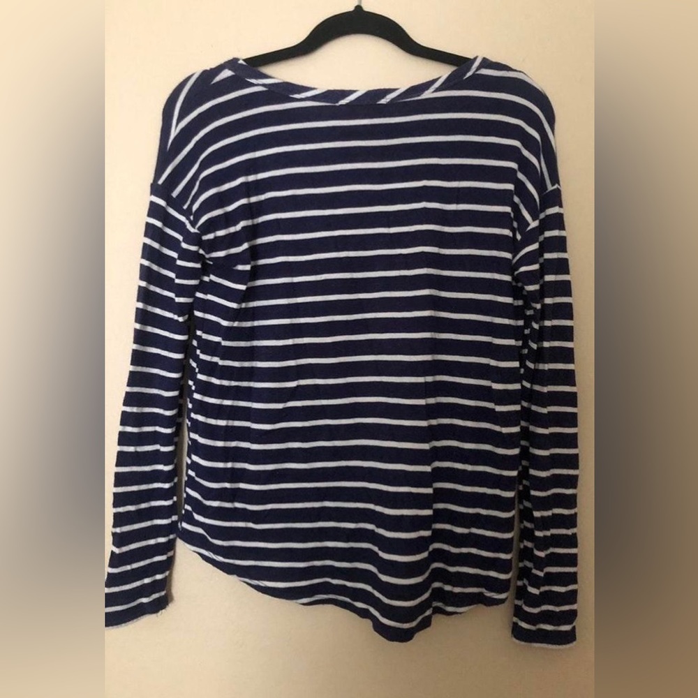 Blue and white stripped sweater